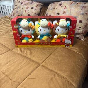 Hello Kitty Year of the Horse Plush Set - Red, Yellow, Orange